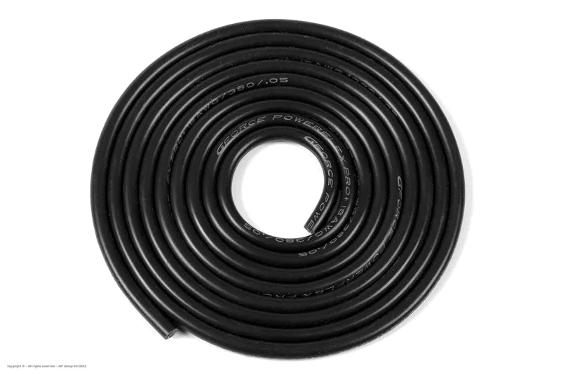 Silicone Kabel 18AWG, Zwart, 1 Meter