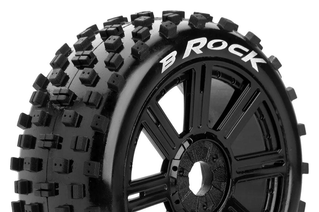 Louise B-Rock - 1/8 Buggy banden met zwarte velg. Offset 0, Hex 17mm