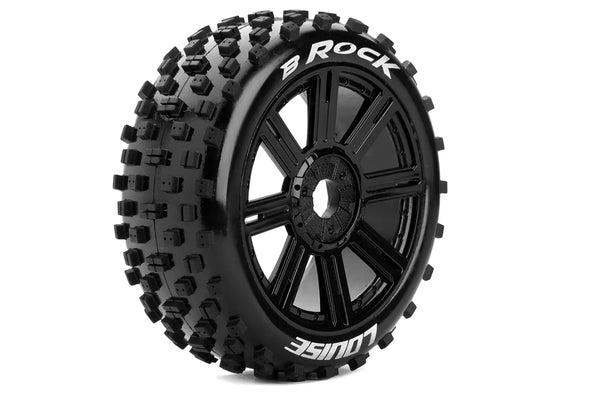Louise B-Rock - 1/8 Buggy banden met zwarte velg. Offset 0, Hex 17mm