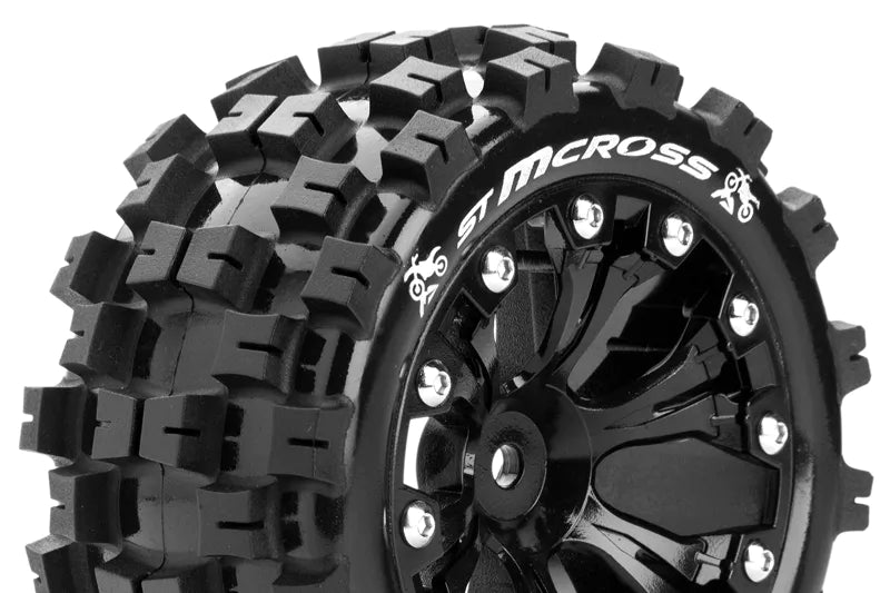 Louise RC - ST-Mcross - 1-10 Stadium Truck Tire Set - Hex 14mm - LR-T3272SBM