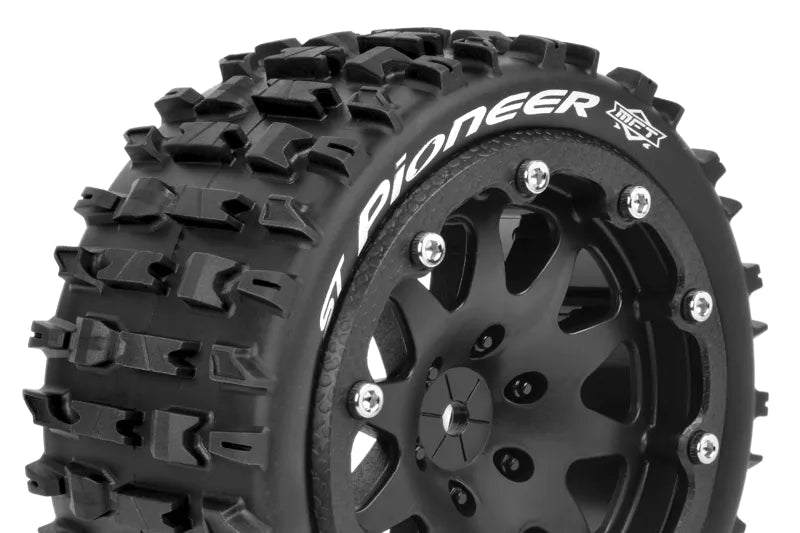 Louise MFT ST-PIONEER - 1/10 Stadium Truck Velgen Zwart - 1/2-Offset - 14mm hex