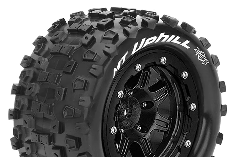 Louise MFT MT-UPHILL - 1/10 TRAXXAS MAXX banden met zwarte velg. Offset 1/2, Hex 17mm (2st)