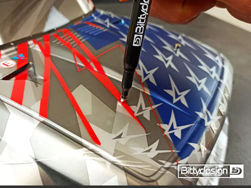 Bittydesign - Body Post Marker kit Red - Big scale 1/5 - 1/7 - 1/8 model Cars