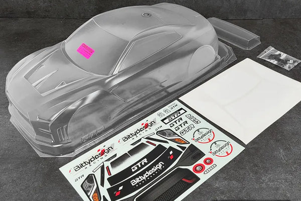 Bittydesign GTR 1/8 clear body for ARRMA Vendetta / Infraction 223s, 1mm