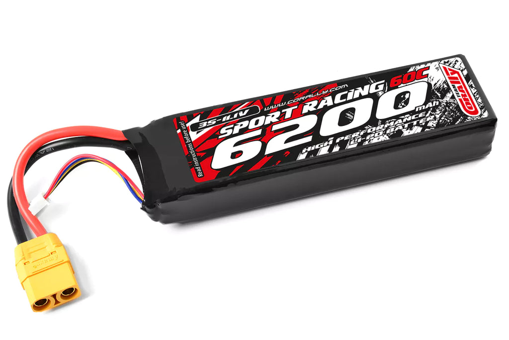 Team Corally - 3S 11.1V 6200mah 60C Semi Soft Case Lipo XT90