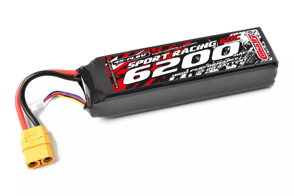 Team Corally - 4S 14.8V 6200mah 60C Semi Soft Case Lipo XT90
