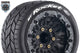 Louise MFT ST-ROCKET - 1/10 Stadium Truck banden met zwarte velg. Offset 0 & 1/2, Hex 12 / 14 / 17mm