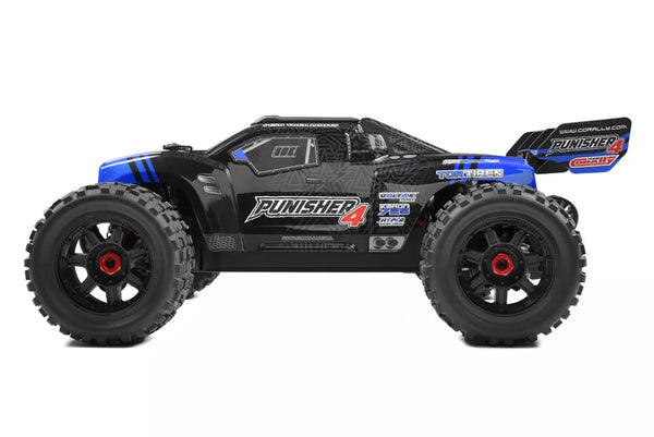 Team Corally Punisher 4 - Brushless 4S Monster Truck RTR (blauw)