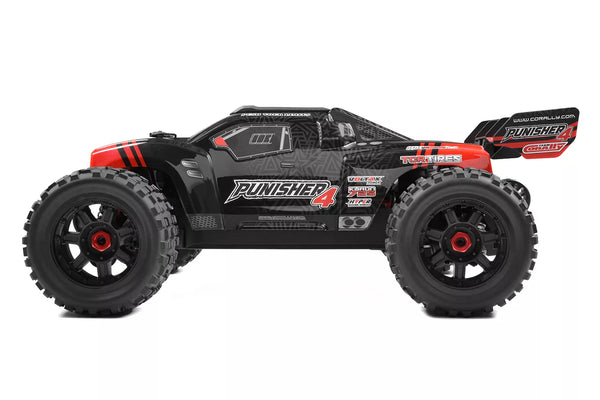 Team Corally Punisher 4 - Brushless 4S Monster Truck RTR (rood)