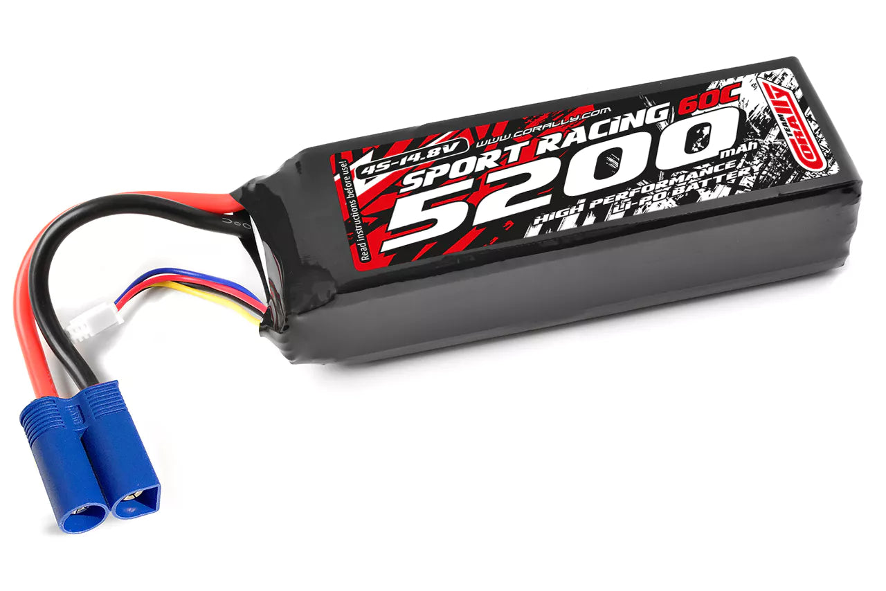 Team Corally - 4S 14.8V 5200mah 60C Semi Soft Case Lipo EC5