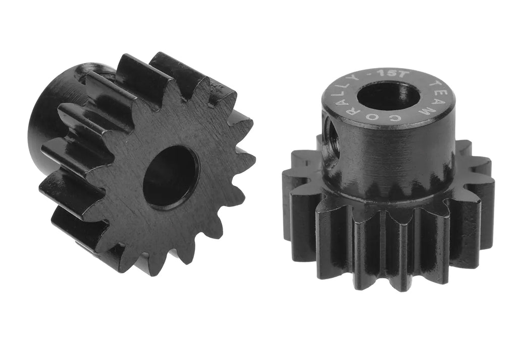 Team Corally - M1.0 Pinion - 15T - Hardened Steel - Shaft dia. 5mm