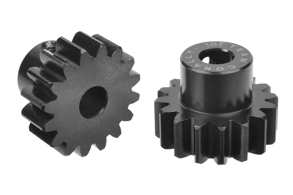 Team Corally - M1.0 Pinion - 16T - Hardened Steel - Shaft dia. 5mm