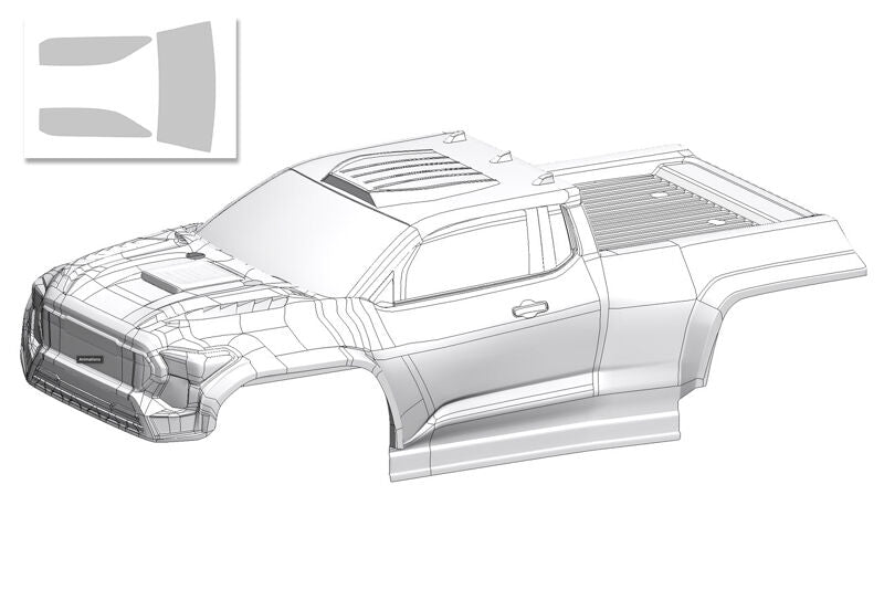 Team Corally C-00230-0096 -Body - Furago XD - Clear - Cut - Decals - 1 Pc