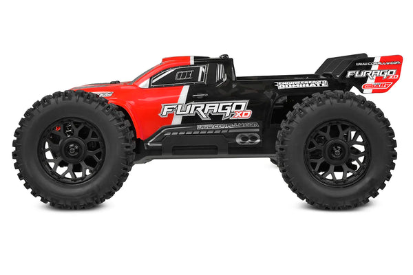 Team Corally Furago XD - 1/12 Monster Truck RTR - Rood (incl. accu & lader)