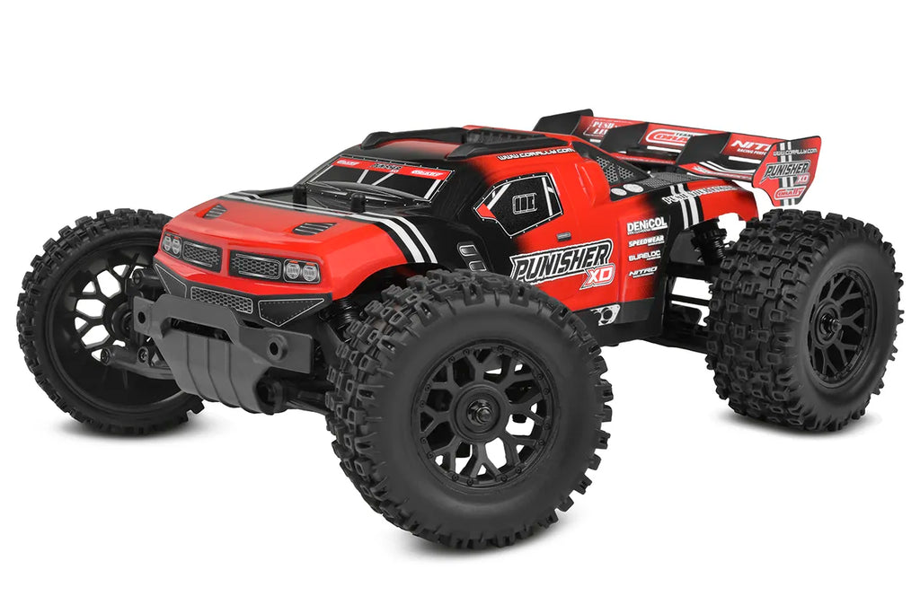 Team Corally Punisher XD - 1/12 Monster Truck RTR - rood (incl. accu & lader)