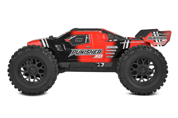 Team Corally Punisher XD - 1/12 Monster Truck RTR - rood (incl. accu & lader)