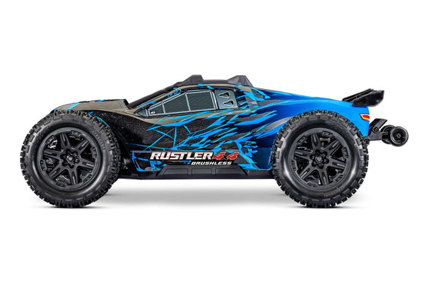 Traxxas Rustler 4X4 VX3 HD Brushless - Blauw
