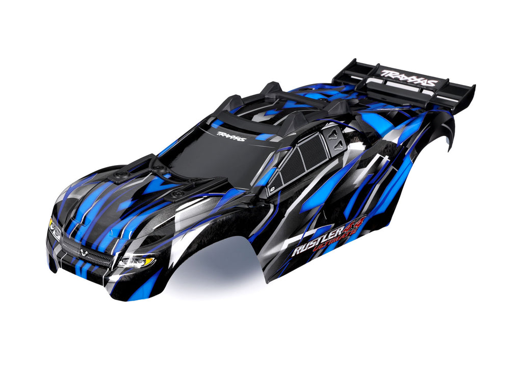 Traxxas TRX6749-BLUE - Body, Rustler 4X4 Ultimate, blue