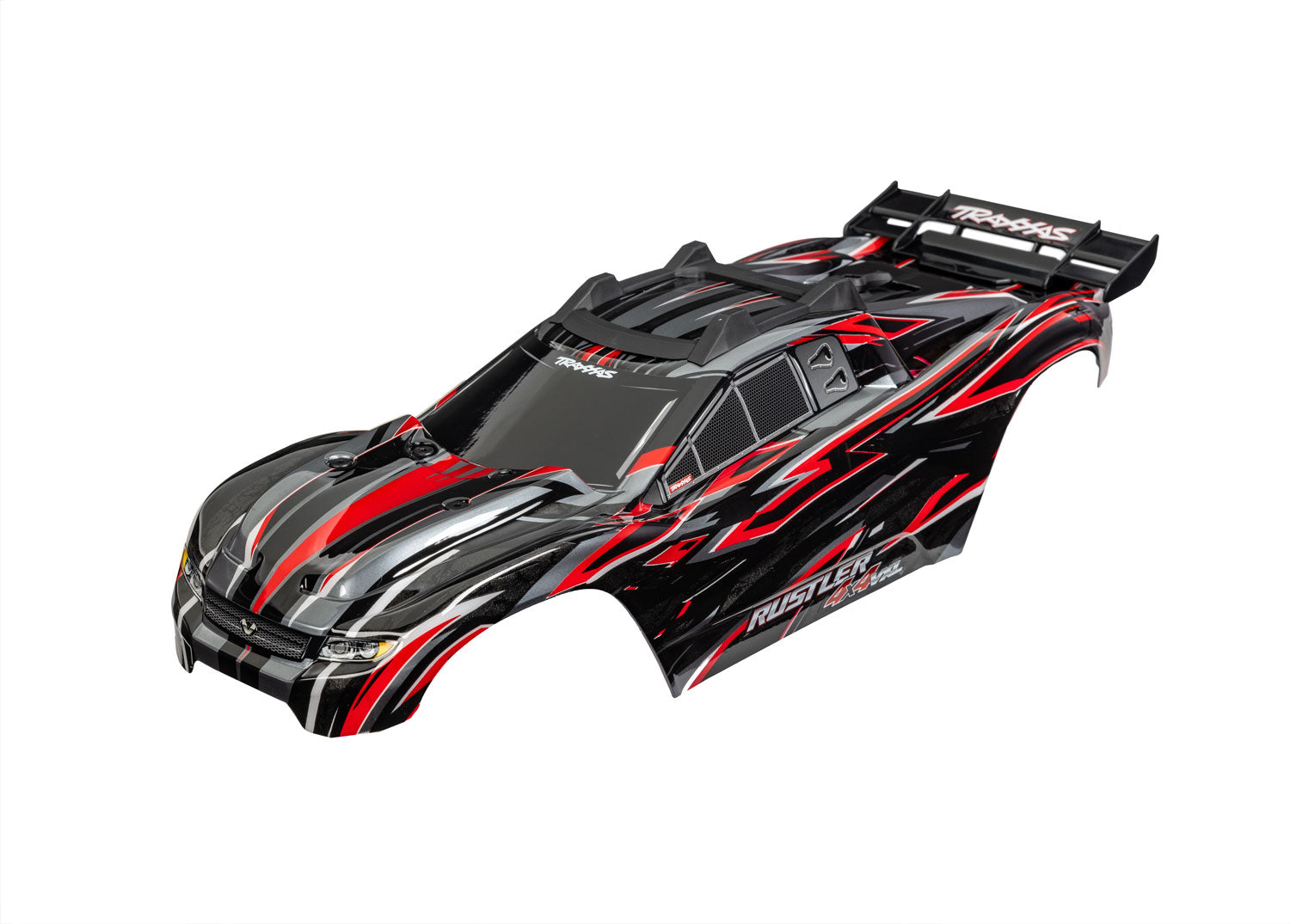 Traxxas TRX6785-RED - Body, Rustler 4X4 VXL, red (painted, decals applied)