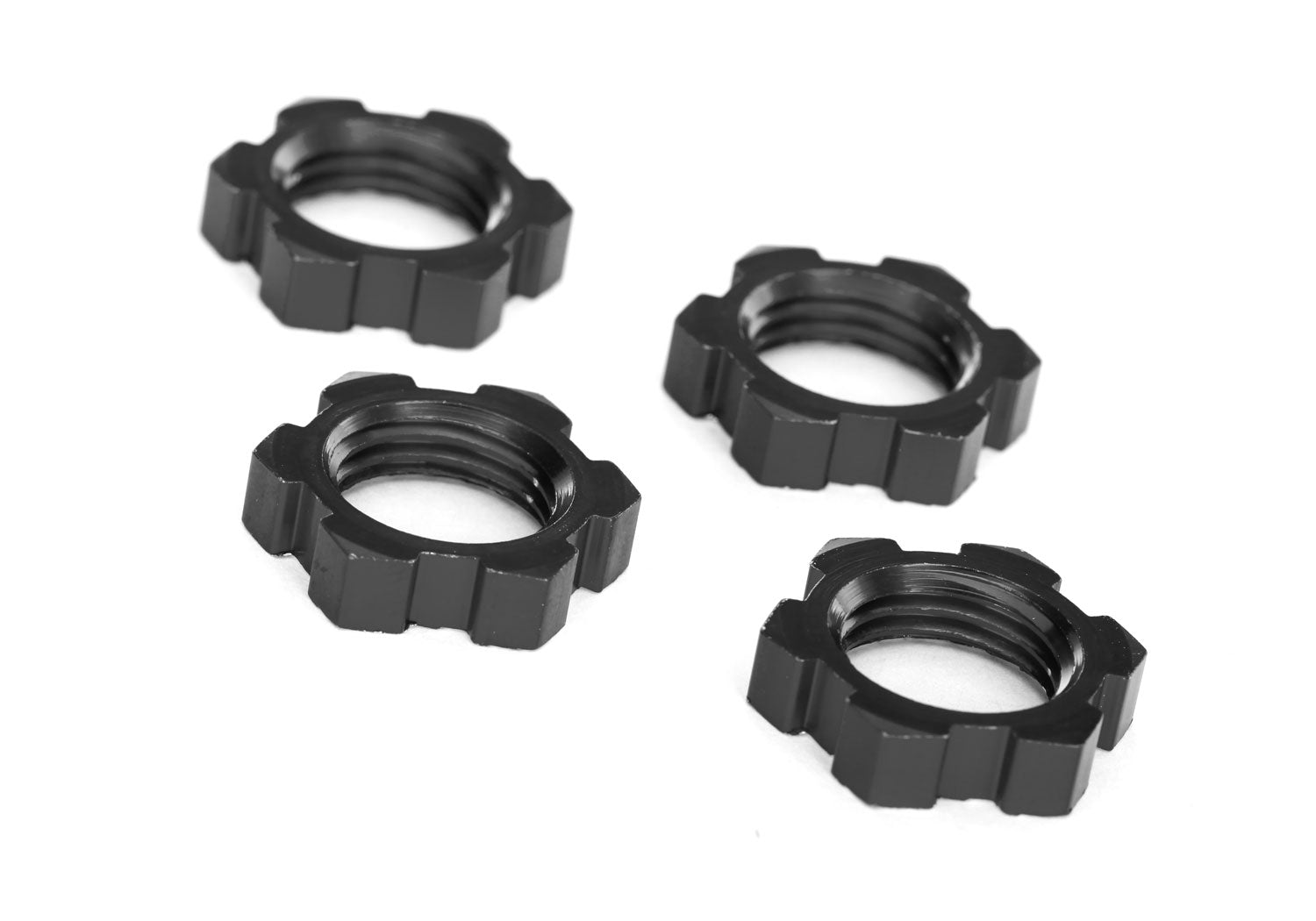 Traxxas TRX7758A - Wheel nuts, splined, 17mm, serrated (black-anodized) (4)