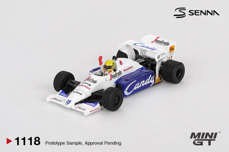 MINI GT 1118 - Toleman TG184 #19 Ayrton Senna 1984 Monaco Grand Prix 2nd Place (blister)