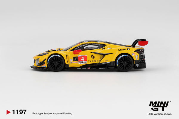 MINI GT 1197 - Chevrolet Corvette Z06 GT3.R #4 Corvette Racing by Pratt Miller Motorsports 2025 IMSA Daytona 24 Hrs