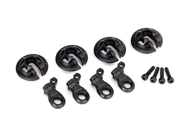 Traxxas TRX8459 - Spring retainers, lower (captured) (4)/ 2.5x10 CS (4)