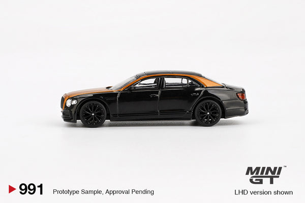 MINI GT 0991 - Bentley Flying Spur Orange Flame / Onyx