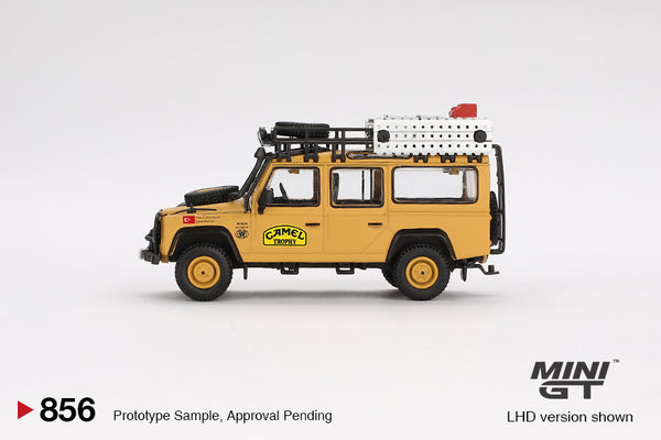 MINI GT 0856 - Land Rover Defender 110 1989 Camel Trophy Amazon Team Turkey Turkey Exclusive