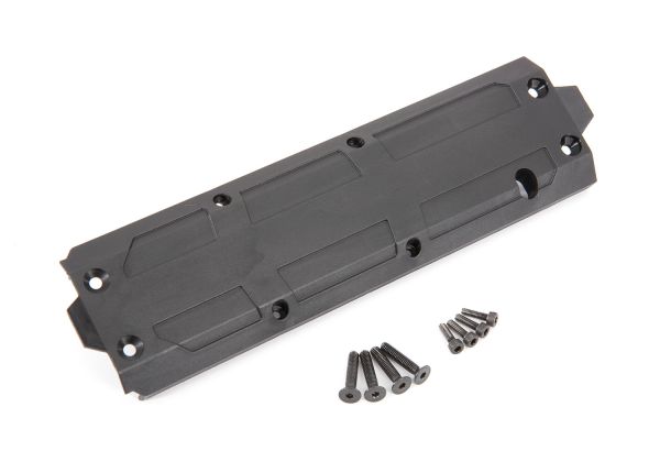 Traxxas TRX8945R - Skidplate, center/ 4x20 CCS (4)/ 3x10 CS (4)
