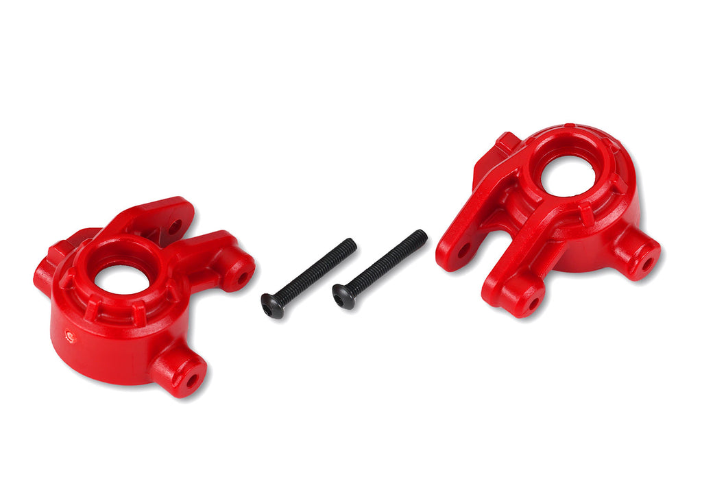 Traxxas TRX9037R - Steering blocks, extreme heavy duty, red (left & right)