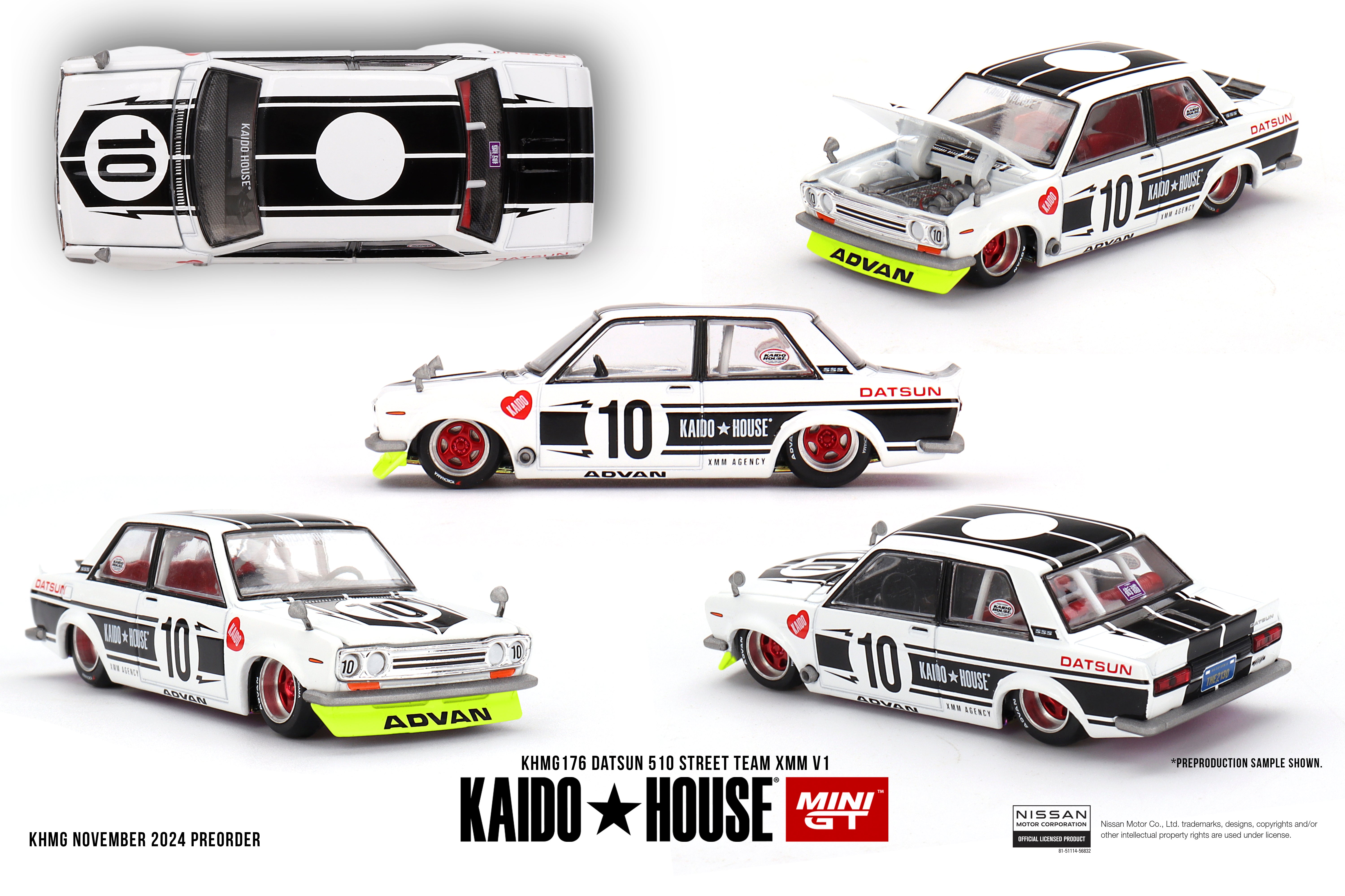 KAIDO HOUSE X MINI GT 176 - Datsun 510 Street Team XMM V1
