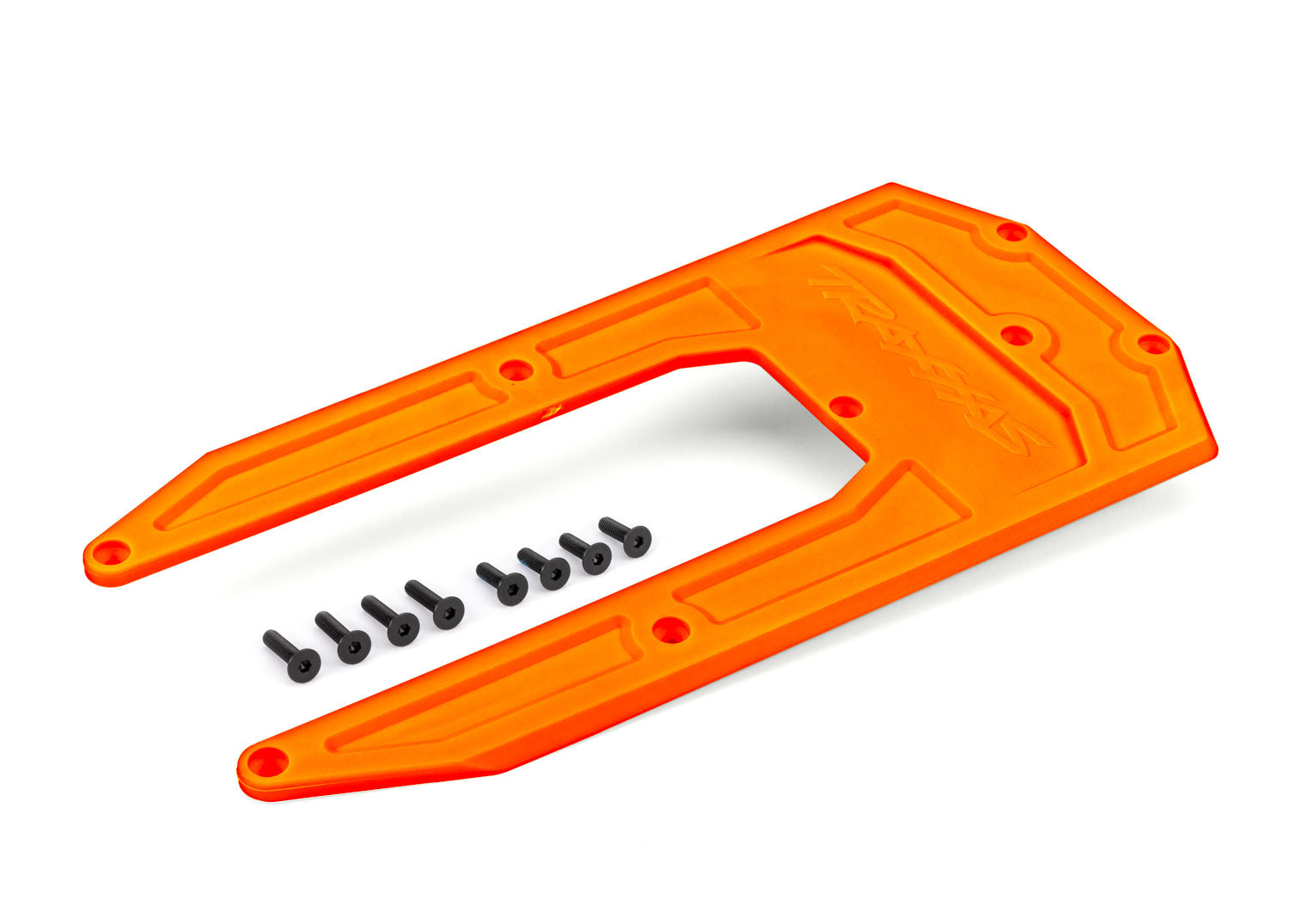 Traxxas TRX9623T - Skidplate, chassis, orange (fits Sledge)