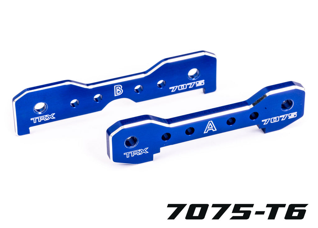 Traxxas TRX9629 - Tie bars, front, 7075-T6 aluminum (blue-anodized) (fits Sledge)