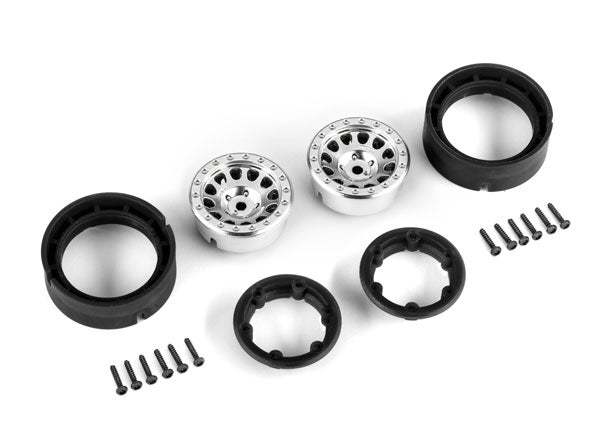 Traxxas TRX9781-SATIN - Wheels, Method 105 1.0, (satin chrome) (2)