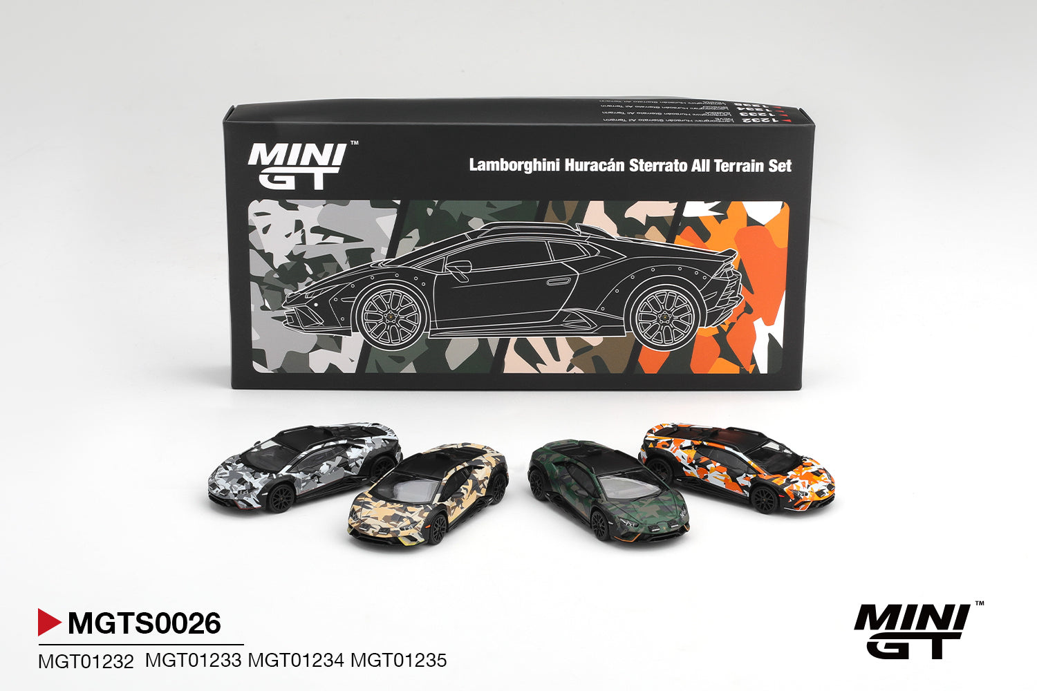 Mini GT S0026 - Lamborghini Huracán Sterrato All-Terrain 4 car set