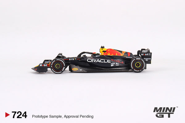 MINI GT 0724 - Oracle Red Bull Racing RB19 #1  Max Verstappen  2023 F1  2023 Bahrain GP Winner