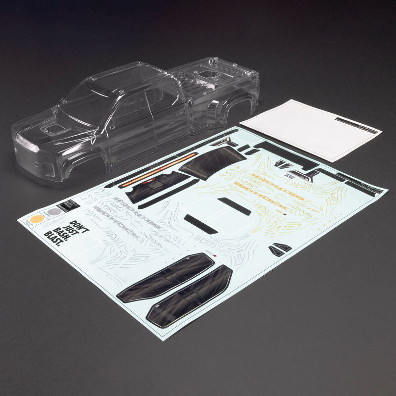 ARRMA ARA-1381 - BIG ROCK CREW 4X4 Cab Trimmed Body, Clear