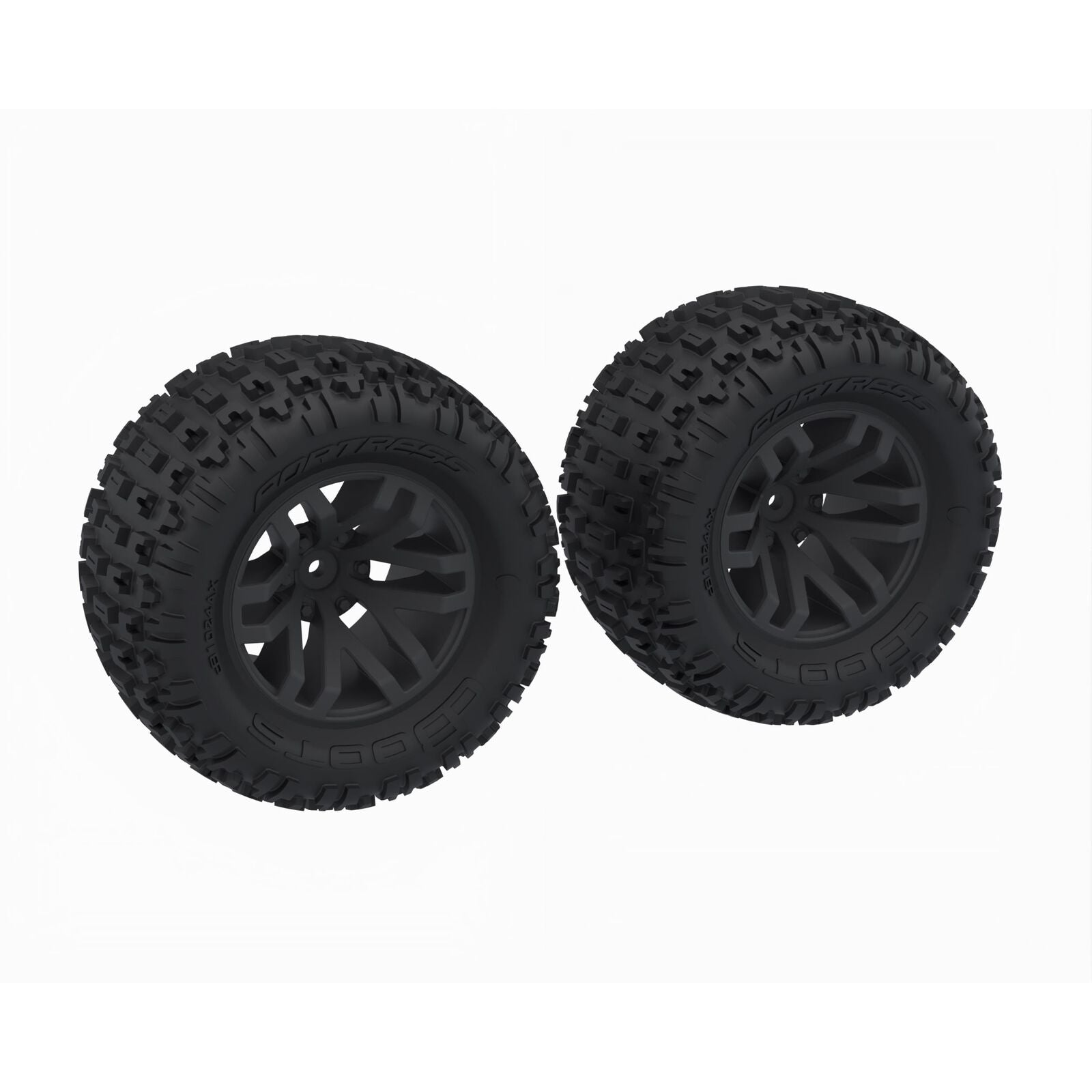 ARRMA ARA-1608 - dBoots 'FORTRESS MT' Tire Set Glued, Black (2)