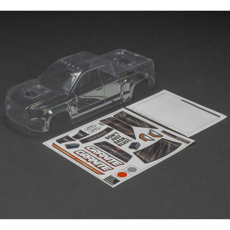 ARRMA ARA-1620 -GRANITE 4X4 Trimmed Body, Clear