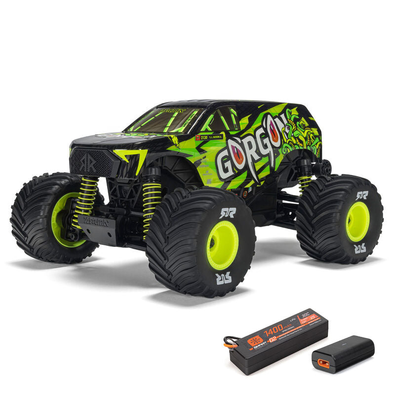ARRMA 1/16 GORGON GROM 4X4 RTR Brushed Monster Truck (Incl. Accu & Lader) - Geel