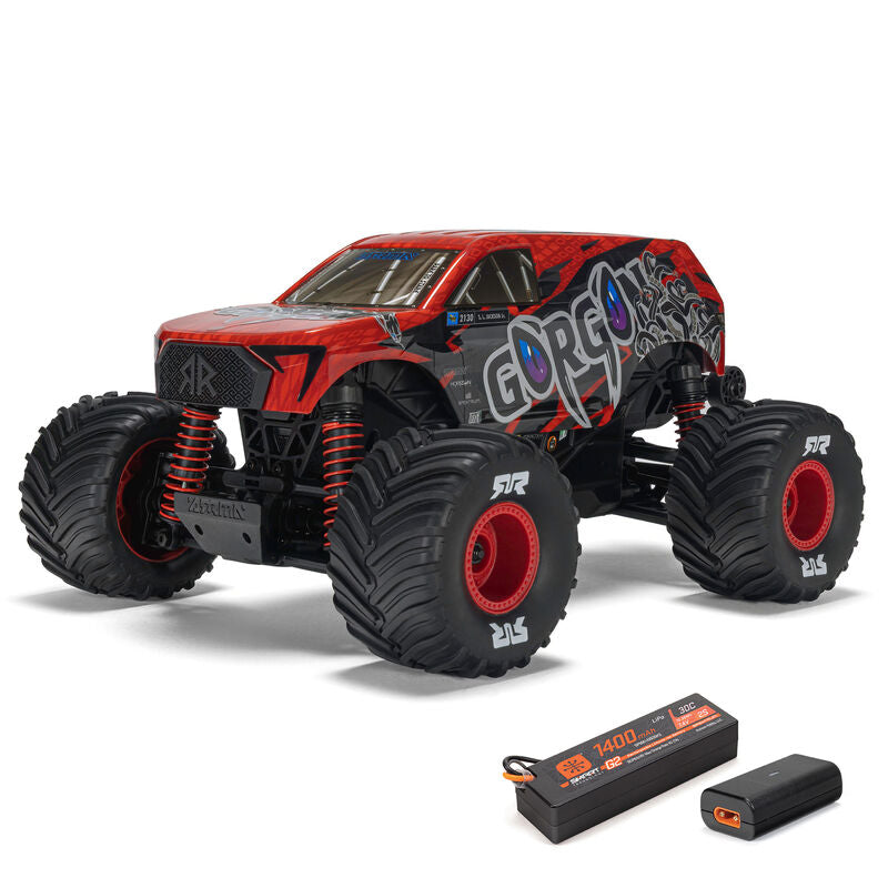 ARRMA 1/16 GORGON GROM 4X4 RTR Brushed Monster Truck (Incl. Accu & Lader) - Rood