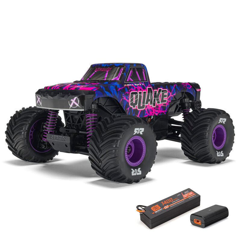 ARRMA 1/16 QUAKE GROM 4X4 RTR Brushed Monster Truck (Incl. Accu & Lader) - Paars