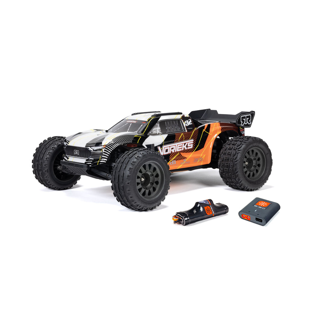 Arrma VORTEKS 2WD Stadium Truck RTR - Oranje (Incl. Accu & Lader)