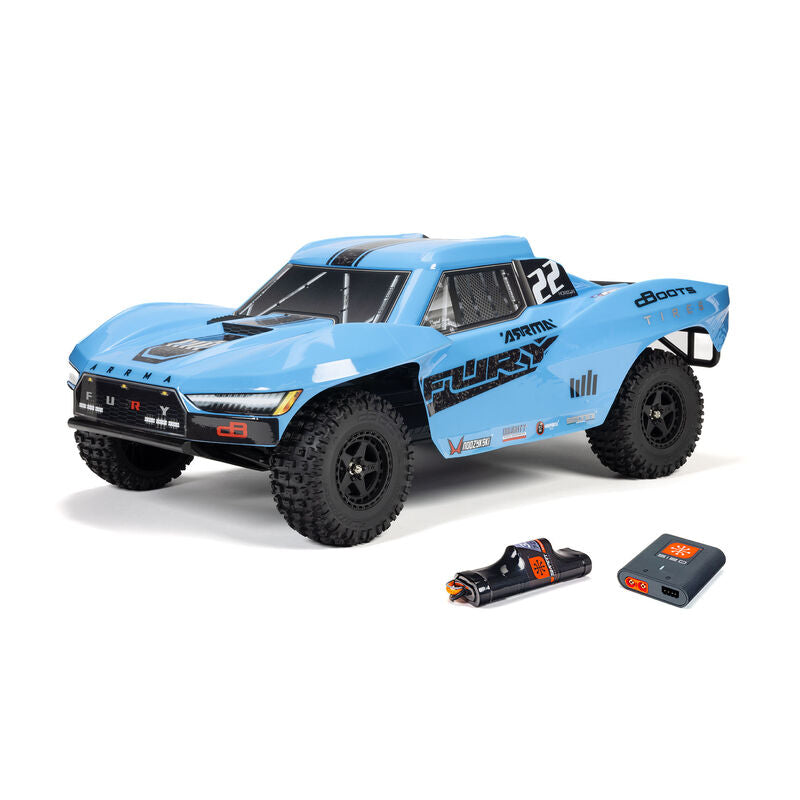 Arrma Fury 2WD Short Course Truck RTR - Blauw (Incl. Accu & Lader)