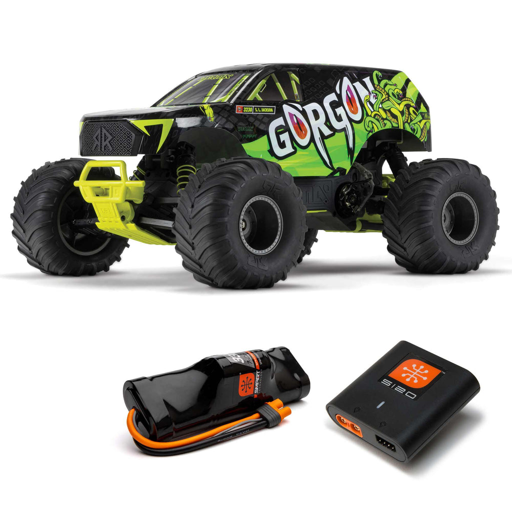Arrma Gorgon 4x2 Mega Monster Truck RTR (Incl. Accu & Lader) - Geel