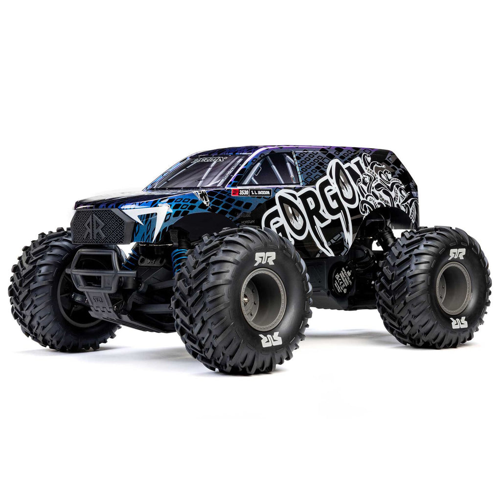 Arrma Gorgon 223S 2WD RTR Brushless Monster Truck - Zwart / Blauw