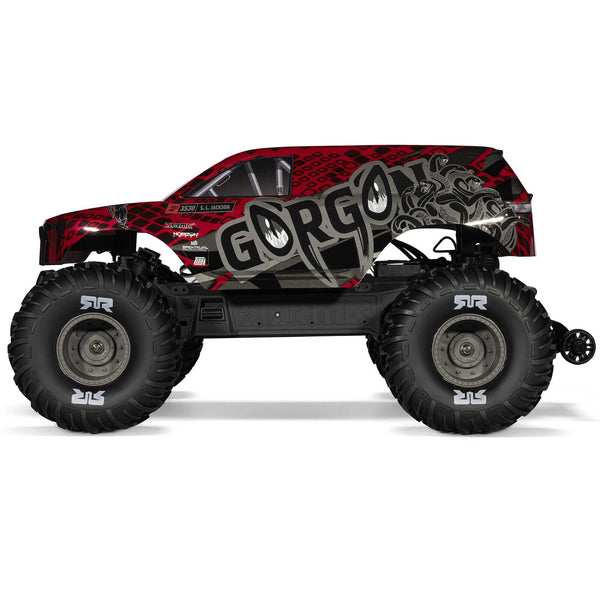 Arrma Gorgon 223S 2WD RTR Brushless Monster Truck - Zwart / Rood