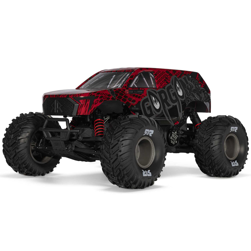 Arrma Gorgon 223S 2WD RTR Brushless Monster Truck - Zwart / Rood