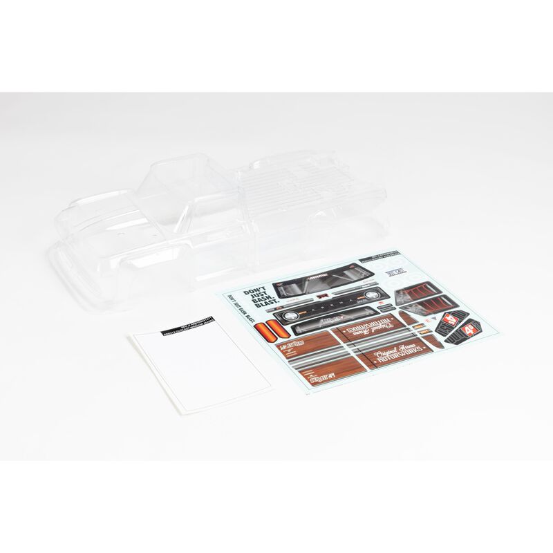 ARRMA ARA402322 - 1/10 CLEAR BODY WITH DECALS AND WINDOW MASKS: OUTCAST 4X4 BLX